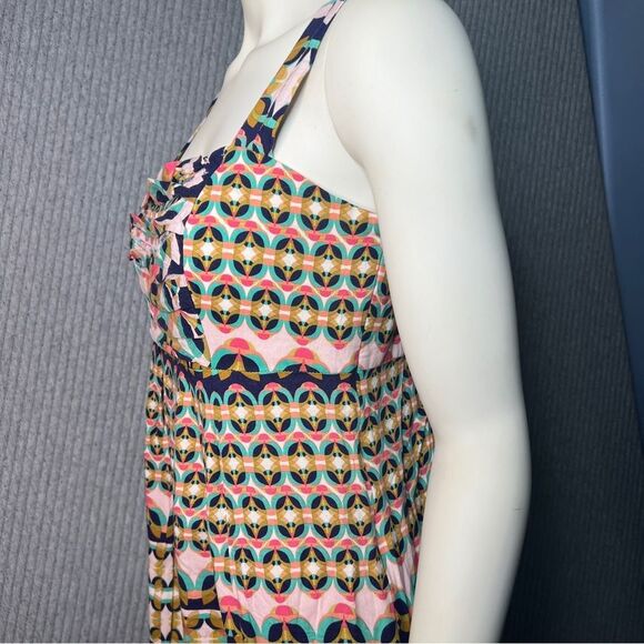 ANTONIO MELANI Multicolor Geometric Sleeveless Maxi Dress Size 8 Art Comfort - Picture 5 of 12